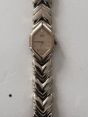 Pulsar Silver Chevron-Style Women's Bracelet Watch